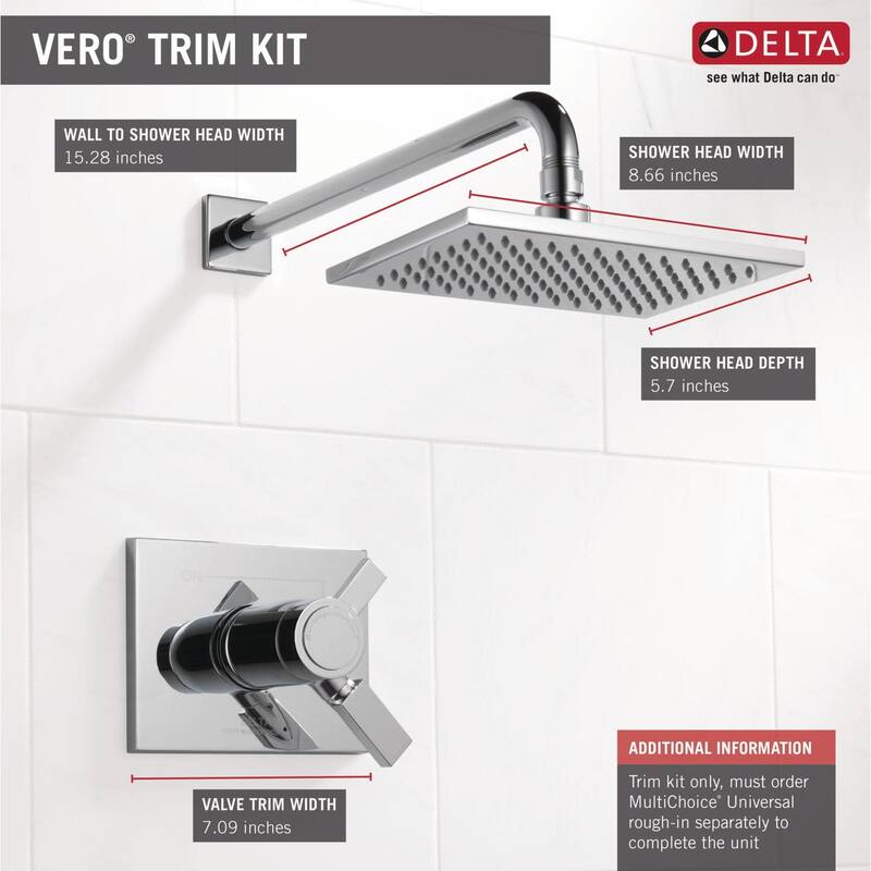 Delta Vero Tempassure 17T Series Dual Function Thermostatic Shower