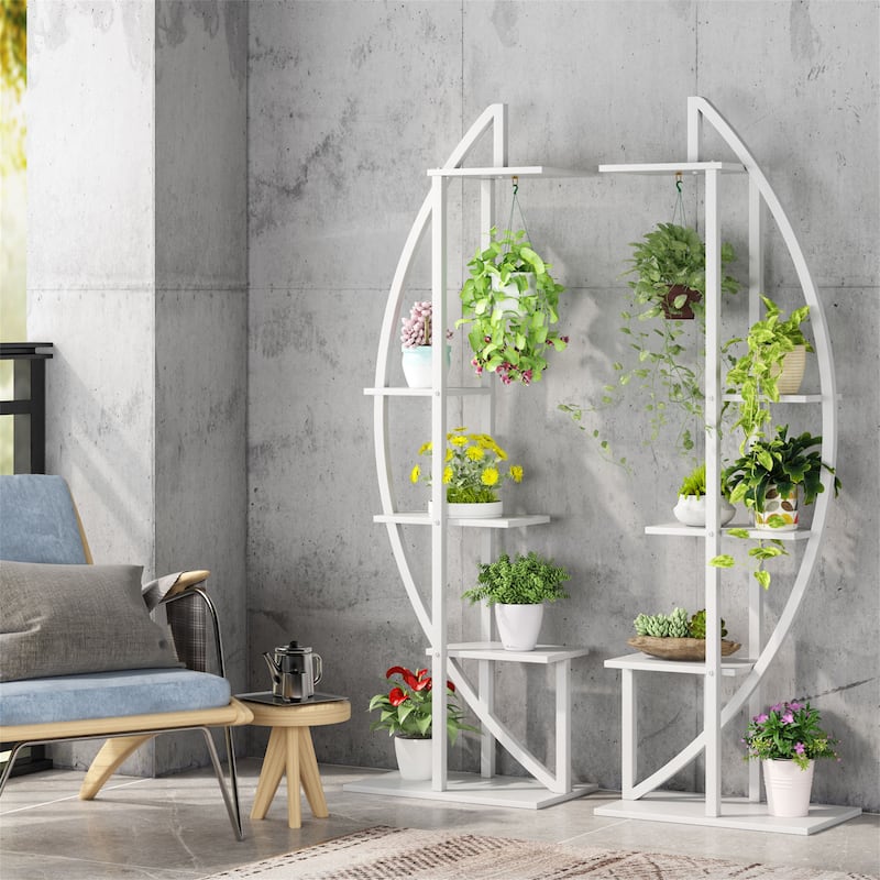 Plant Stand Pack of 2,5-Tier Wooden Plant Flower Display Stand