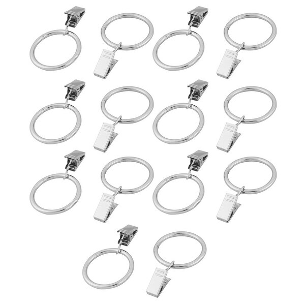 Shop Library Metal Curtain Hanging Hook Clip Ring Silver