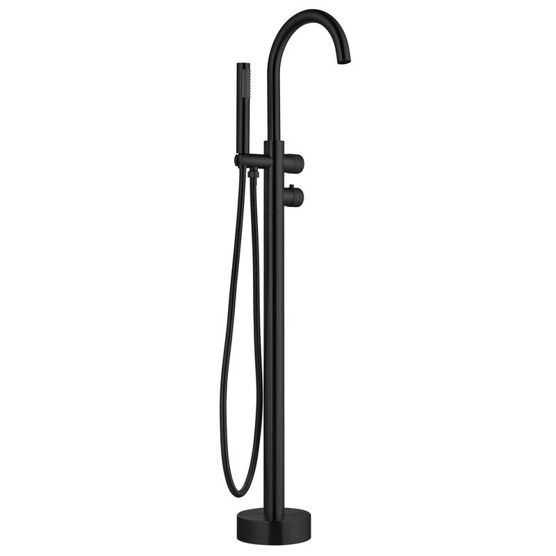 Modland Luxury Floor-Mounted Thermostatic Bathtub Faucet Freestanding with Hand Shower