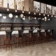 preview thumbnail 2 of 7, Solid Wood Swivel Bar Stool Carved Hardwood Rotatable Pub Height Stools