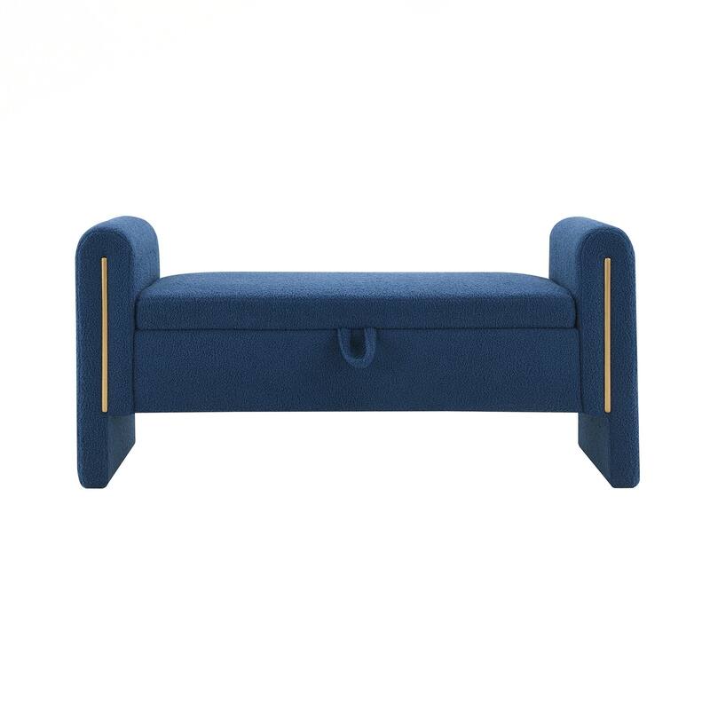 Bench with Arms and Storage,Upholstered Large Foot Rest Stool, Comfy Window Vanity Bench for Living Room,Bedroom,Dorm