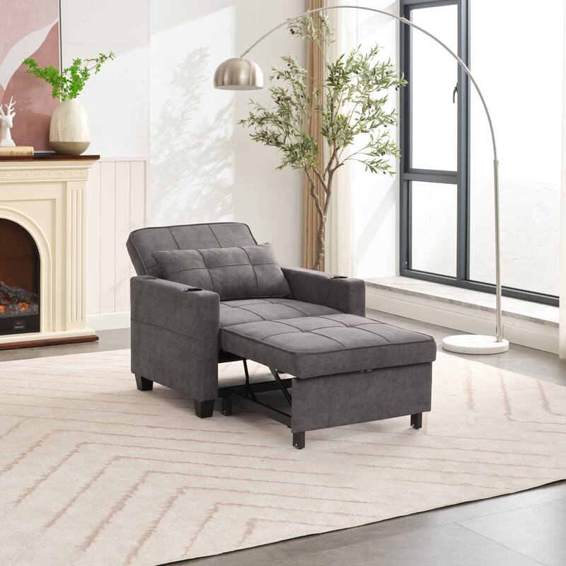 Pull Out Recliner Chair Bed Convertible 3 in 1