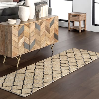 Home Conservatory Tiles Handwoven Jute Area Rug