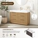 preview thumbnail 76 of 77, Hohhot Bath Vanity with Integrated Stone Sink Top without Mirror