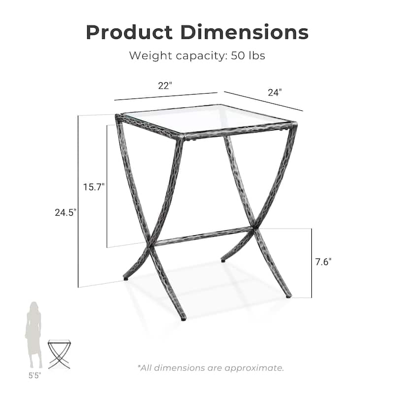 247 Shop At Home Lalia Modern 3-Piece Upholstered Hammered Metal Camelback Bedroom Set with Nightstand and Bench