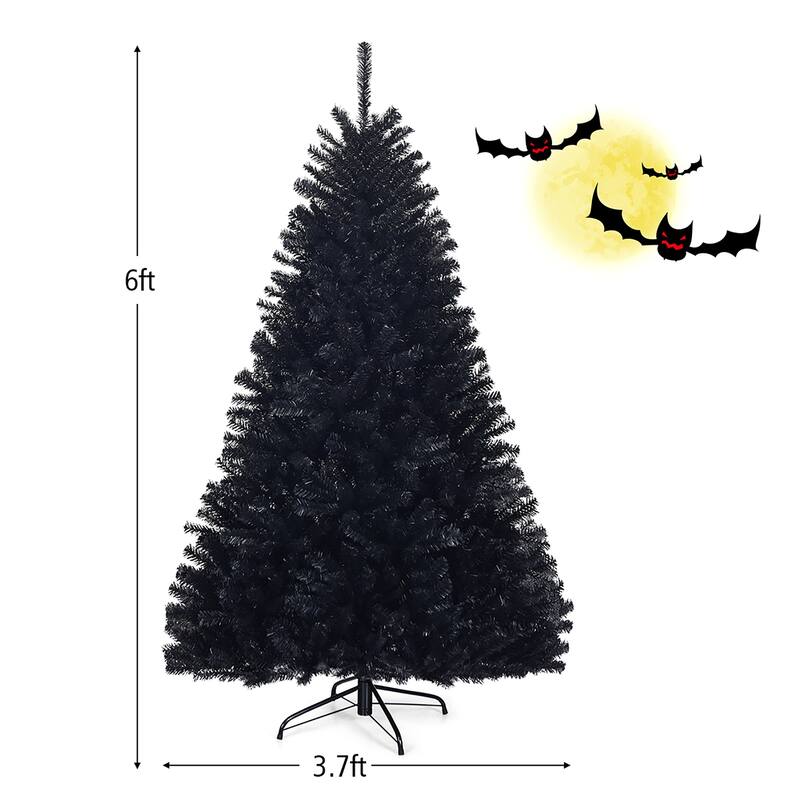 Unlit Christmas Tree Halloween Tree with Metal Stand On Sale Bed