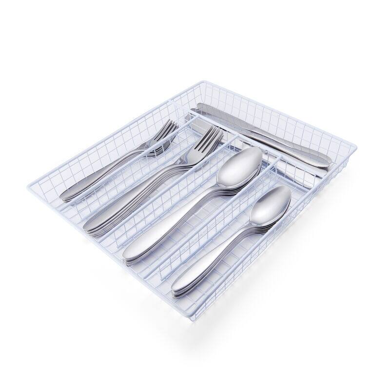 Pfaltzgraff Jasmine 30-Piece Flatware Set with Caddy