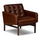 preview thumbnail 14 of 12, Poly & Bark Herstal Full-Grain Genuine Italian Leather Lounge Chair