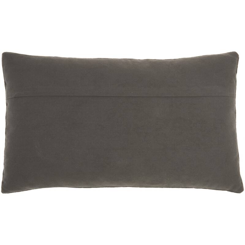 Brilliant Dark Grey Lumbar Pillow