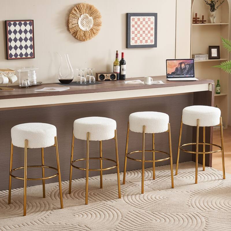 Ouyessir Set of 2 - 30"H Contemporary Upholstered High Bar Stools