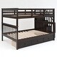 preview thumbnail 24 of 26, Full Over Full Bunk Bed with Storage Staircase and Shelves, Convertible Design, No Box Spring Needed,kid beds