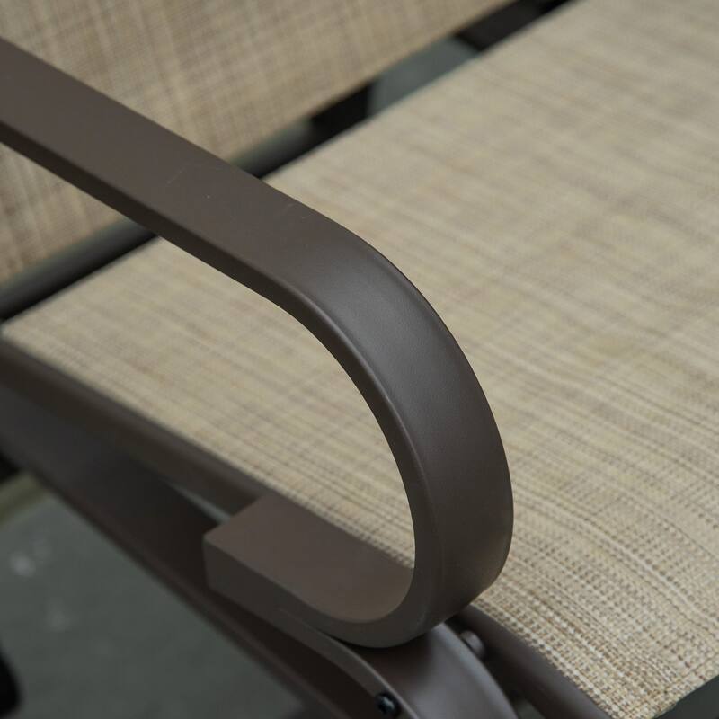 Outdoor Patio Glider Chair with Smooth Rocking Mechanism & Lightweight Construction