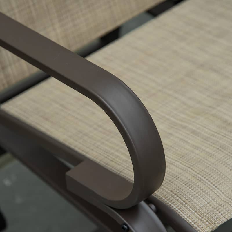 Outsunny Outdoor Glider Chair, Gliders for Outside Patio with Smooth Rocking Mechanism and Lightweight Construction for Backyard