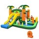 preview thumbnail 1 of 8, Gymax Tropical Inflatable Bounce Castle 8-in-1 Giant Jumping House w/ Kids
