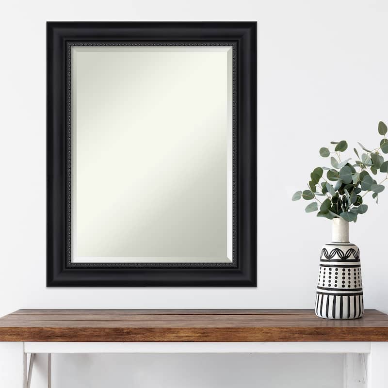 Beveled Wall Mirror - Astor Black Frame
