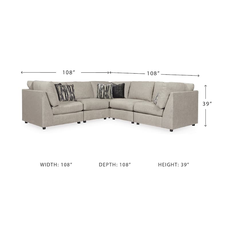 Signature Design by Ashley Kellway Bisque 5-Piece Sectional - 153" W x 39" D x 39" H