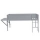 preview thumbnail 25 of 26, Twin/Full Size Gaming Loft Bed with Bulit-in Desk and LED Light, Wooden Low Kids Loft Bedframe with Ladder