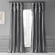 preview thumbnail 5 of 70, Exclusive Fabrics Single Ruched Faux Solid Taffeta Curtain (1 Panel) 50 X 120 - Platinum