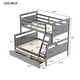 preview thumbnail 3 of 10, Twin Over Full Bunk Bed with Ladder & Storage Drawers