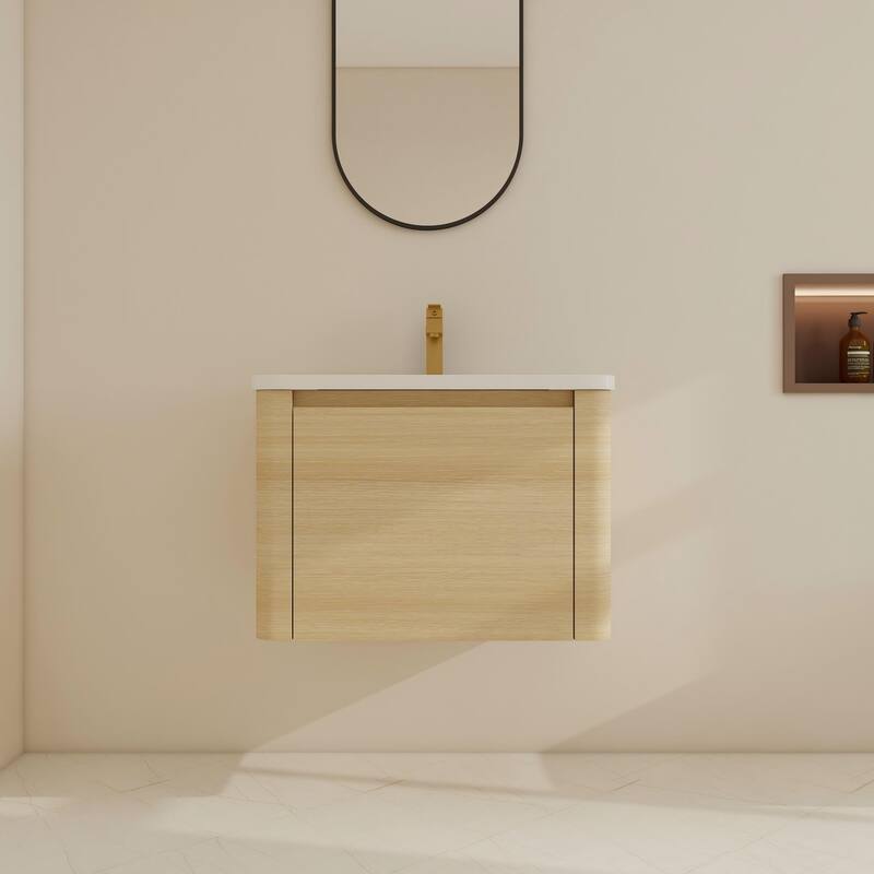 BNK 24''/28''/36''/40''/60''/68'' Bathroom Vanity With Sink, Floating Bathroom Vanity with Soft Close Doors and Shelf