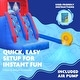 preview thumbnail 6 of 6, Deluxe Inflatable Water Racing Slide Park - Heavy-Duty Nylon Bouncy Station - Climbing Wall, Two Slides & Splash Pool - Large