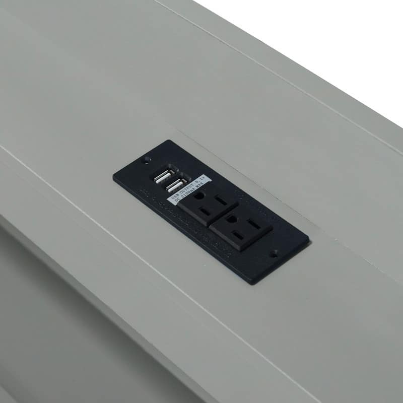 Twin XL Size Platform Bed w/Twin Size Trundle and 2 Drawers,LED Headboard,Charging Station