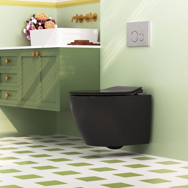 DeerValley Liberty 1.59 GPF Elongated Wall Hung Toilets Included Seat
