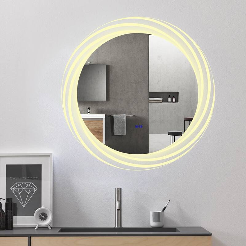 Frameless Back Lit LED Mirror - Silver