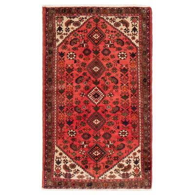 ECARPETGALLERY Hand-knotted Andelz Red Wool Rug - 3'7 x 5'11