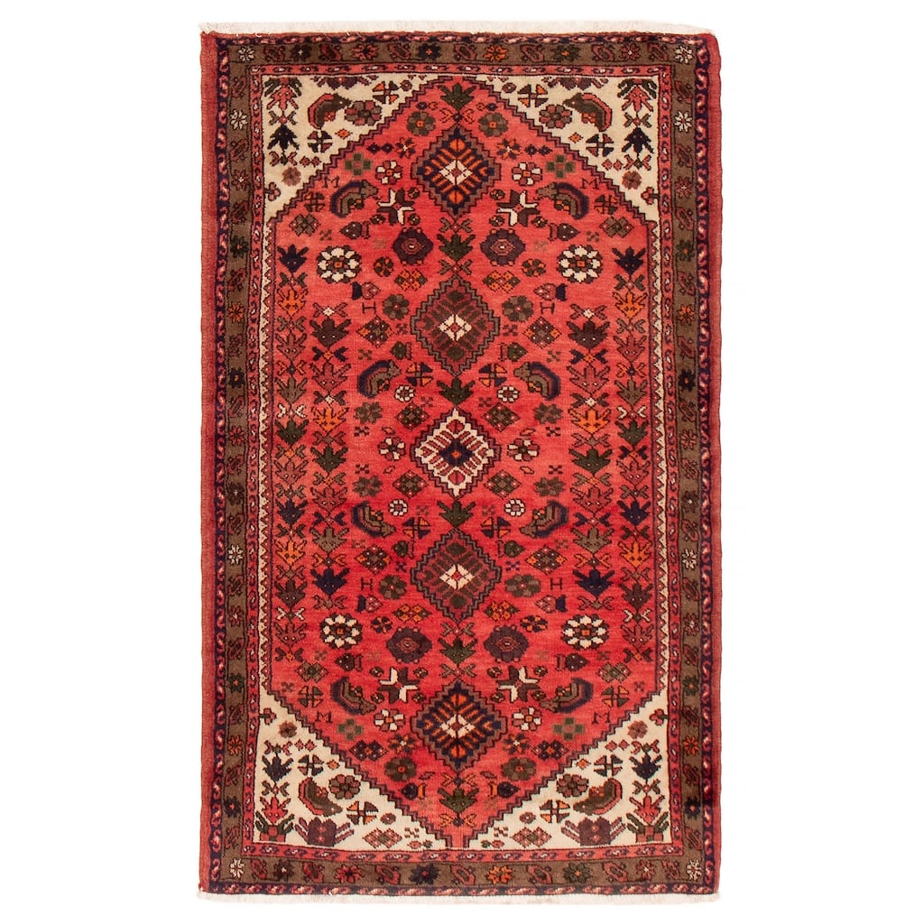 ECARPETGALLERY Hand-knotted Andelz Red Wool Rug - 3'7 x 5'11