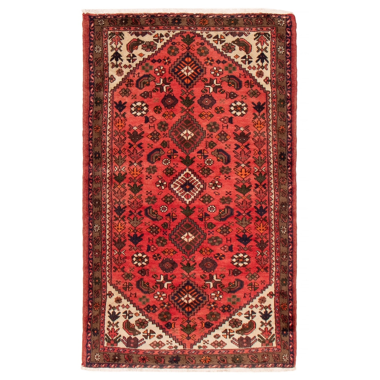 ECARPETGALLERY Hand-knotted Andelz Red Wool Rug - 3'7 x 5'11