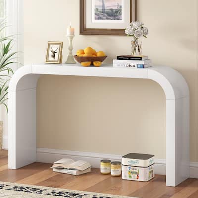 52" Modern Storage Side Cabinet with Sturdy and Stable Frame for Living Room, Hallway, Bedroom