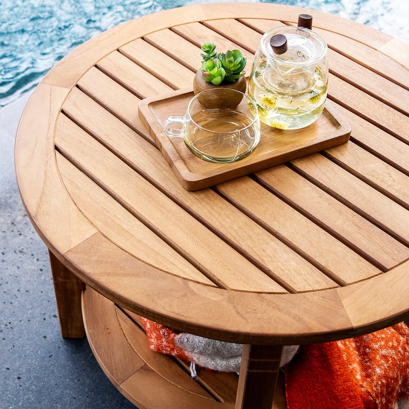 Cambridge Casual Camden Set of 5 Teak Outdoor Conversation Sets with Padded Woven Seats