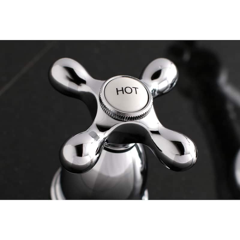 Heritage 3-Hole Wall Mount Roman Tub Faucet in Polished Brass