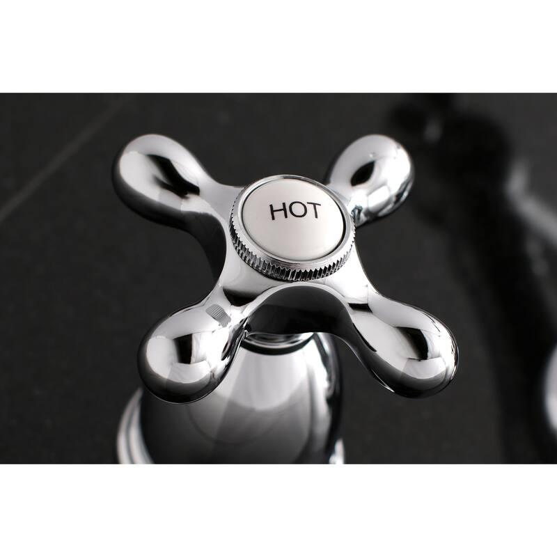Heritage 3-Hole Wall Mount Roman Tub Faucet in Polished Brass