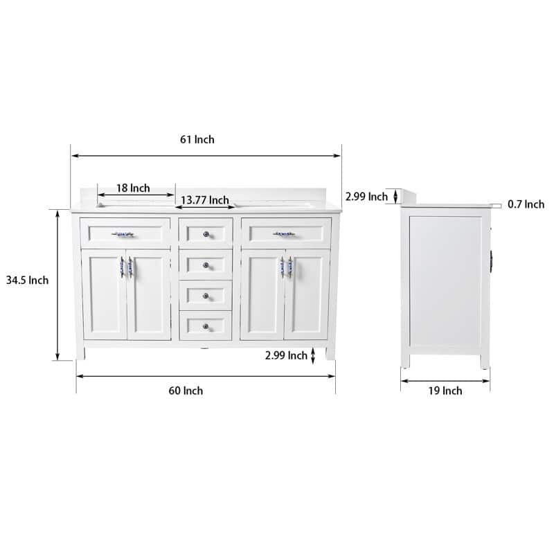 Acroma - 60'' Double Bathroom Vanity