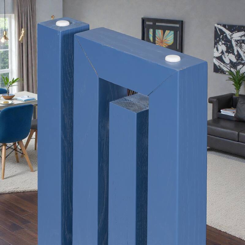 Oak Veneer Console Table with Unique Side Design, Modern Entryway Table for Hallway Living Room