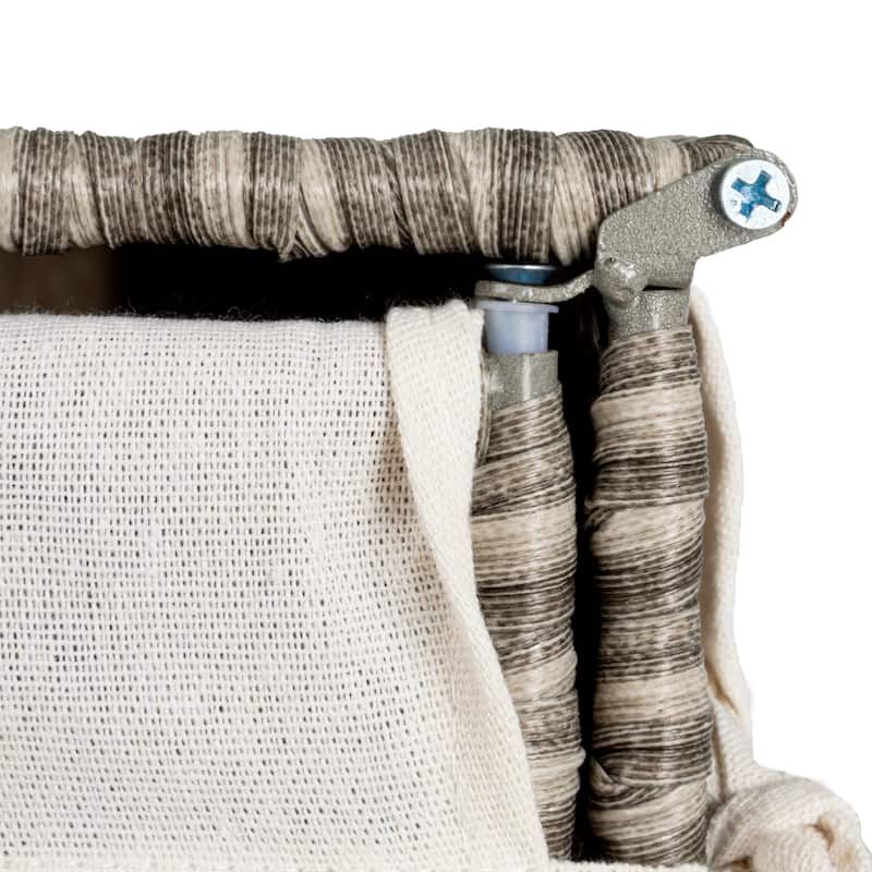 Household Essentials Handwoven Rattan Laundry Hamper with Lid and Handles - 23.6"L x 14.6"W x 23.8"H