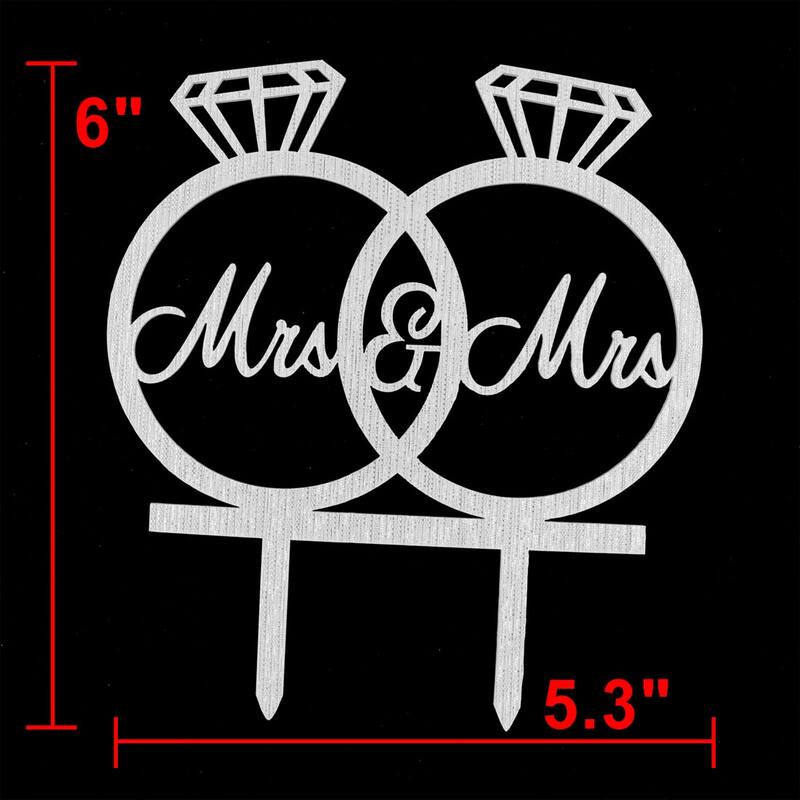 Wedding Acrylic DIY Handicraft Ring Shape Decor Cupcake Cake Topper