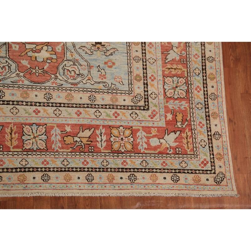 Vegetable Dye Heriz Serapi Rug Hand-Knotted Oriental Wool Carpet - 10'2"x 12'5"