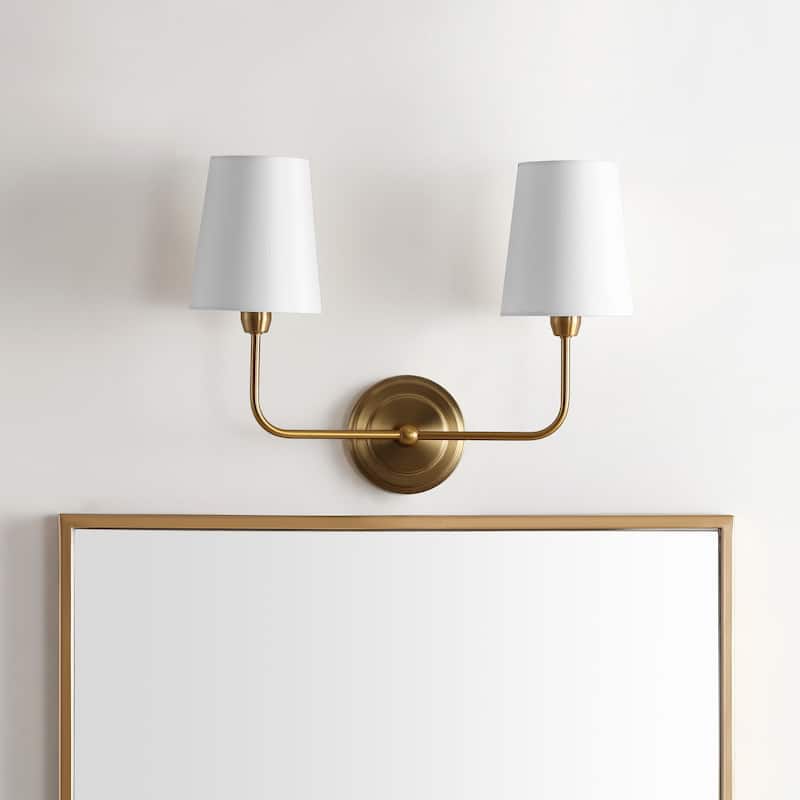 SAFAVIEH Lighting Ezra 2-light Wall Sconce - 17.5"x7"x13.5"