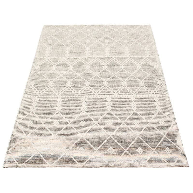 ECARPETGALLERY Braid weave Sienna Khaki Wool Rug - 4'11 x 8'4