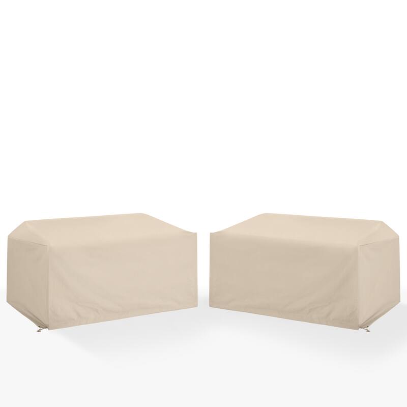 Crosley 2Pc Outdoor Loveseat Furniture Cover Set - Tan