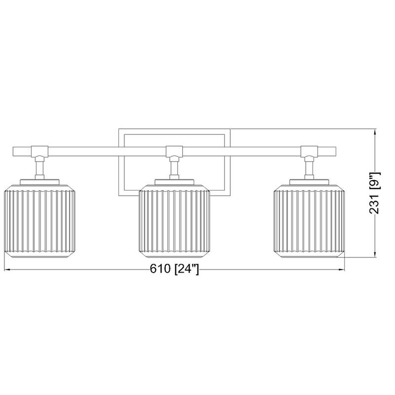 Z-Lite Landon 3 Light Vanity - Matte Black