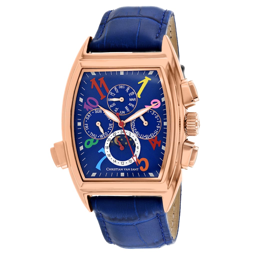 Christian Van Sant Men's Grandeur Blue Dial Watch - CV2138 - 6 (36)