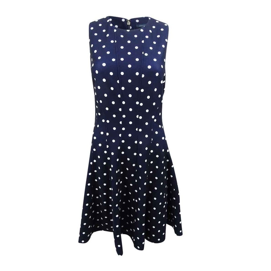 polka dot fit and flare dress