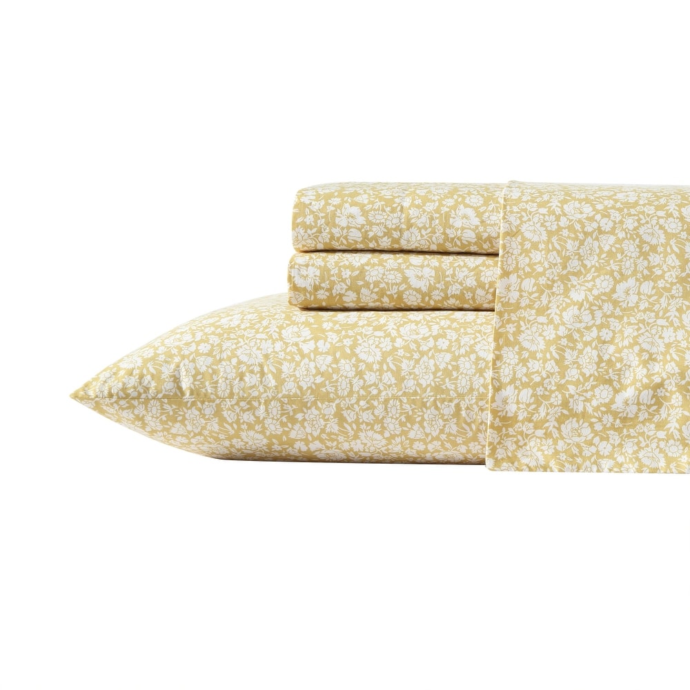 Laura Ashley Printed Cotton Percale Sheet Set