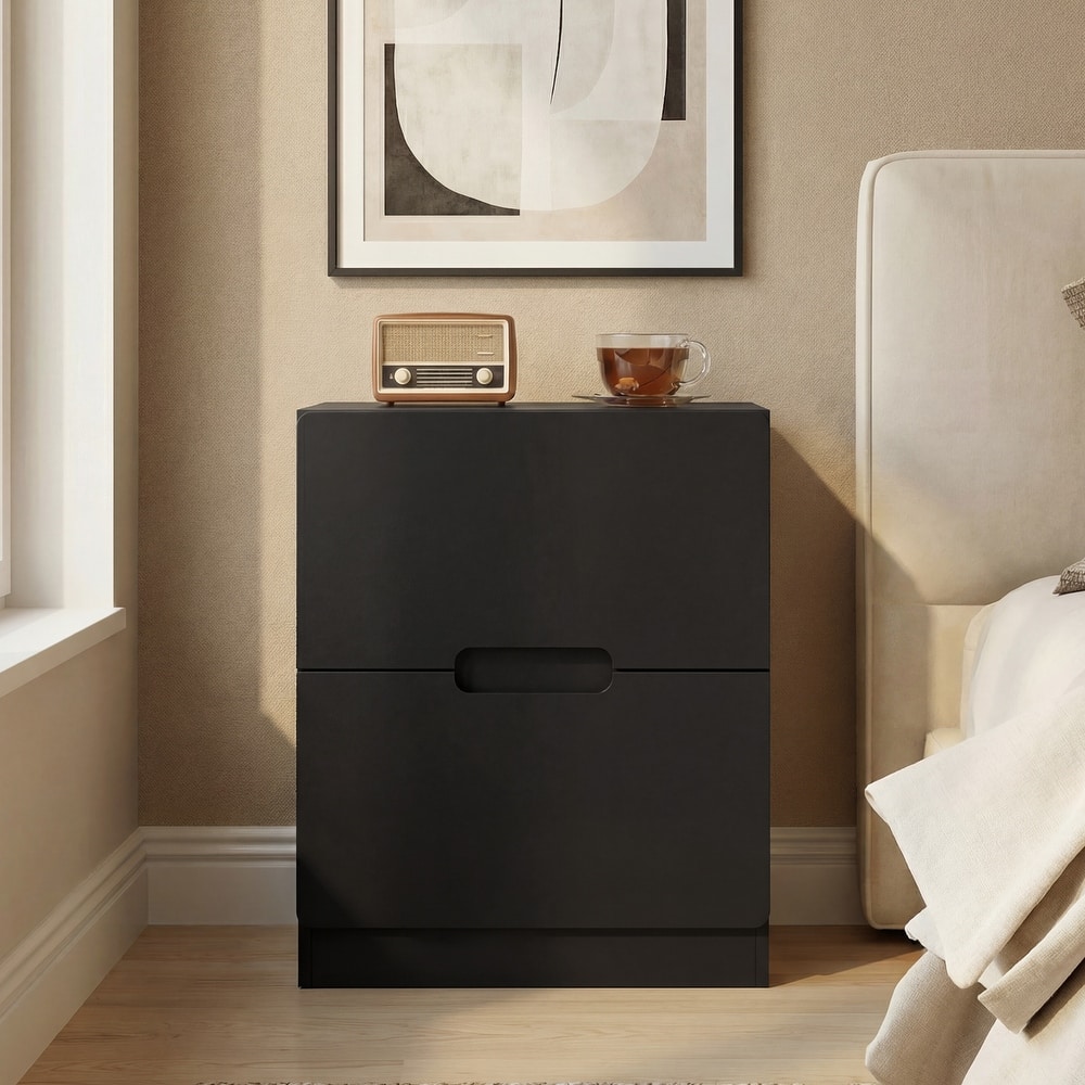 Handless Nightstand with 2 Drawers
