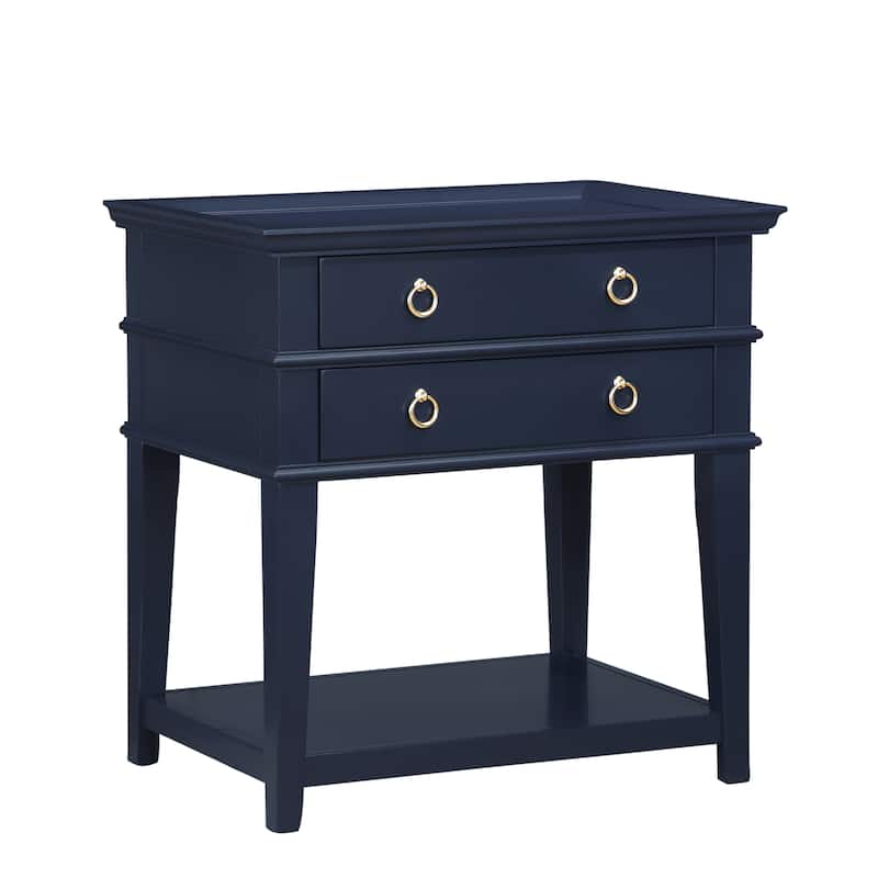 Collette 2-Drawer Tray Top Nightstand by Greyson Living